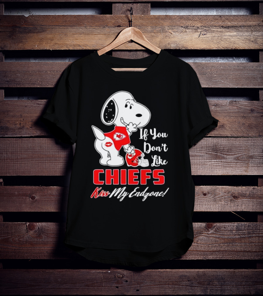 Snoopy If You Don’t Like Kansas City Chiefs Kiss My Endzone T-Shirt
