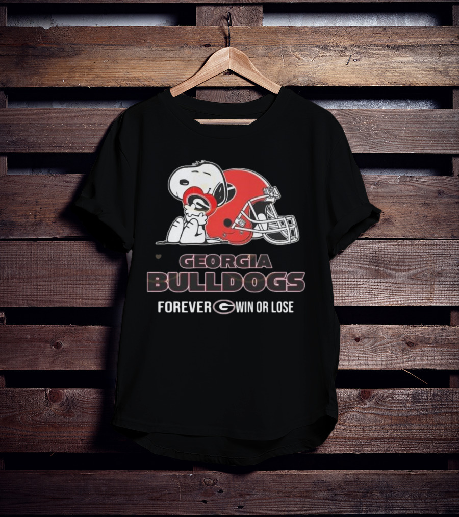 Georgia Bulldogs Snoopy Forever Win Or Lose T-Shirt