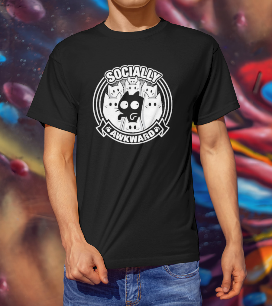 Socially Awkward Cat Misfit Kittens T-Shirt