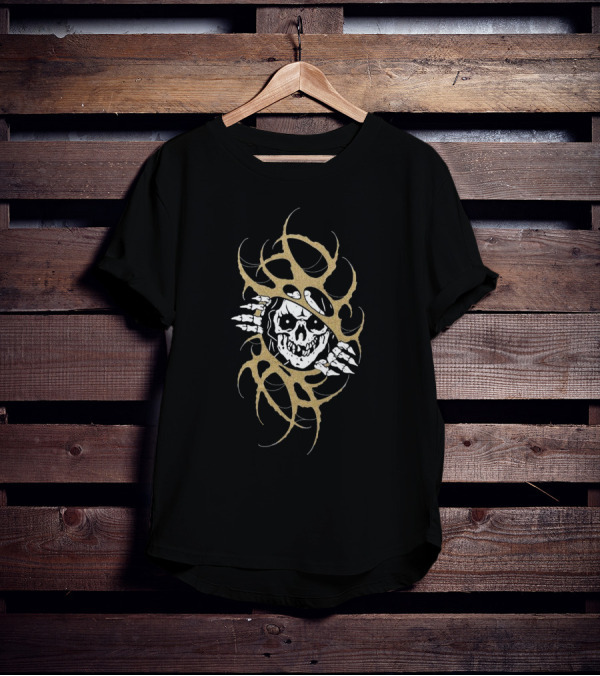 Sin X Kyle Grand Skeleton Claws Breaking Through Ribcage T-Shirt