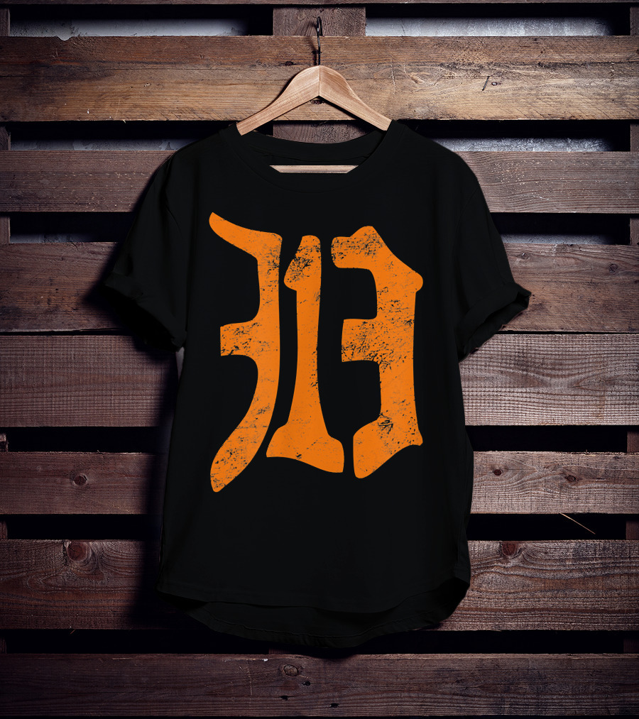 313 Detroit Michigan Vintage Old English D Area Code T-Shirt