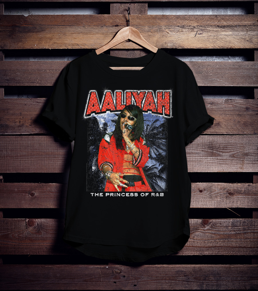 Aaliyah The Princess Of R&B Red Outfit Performance T-Shirt