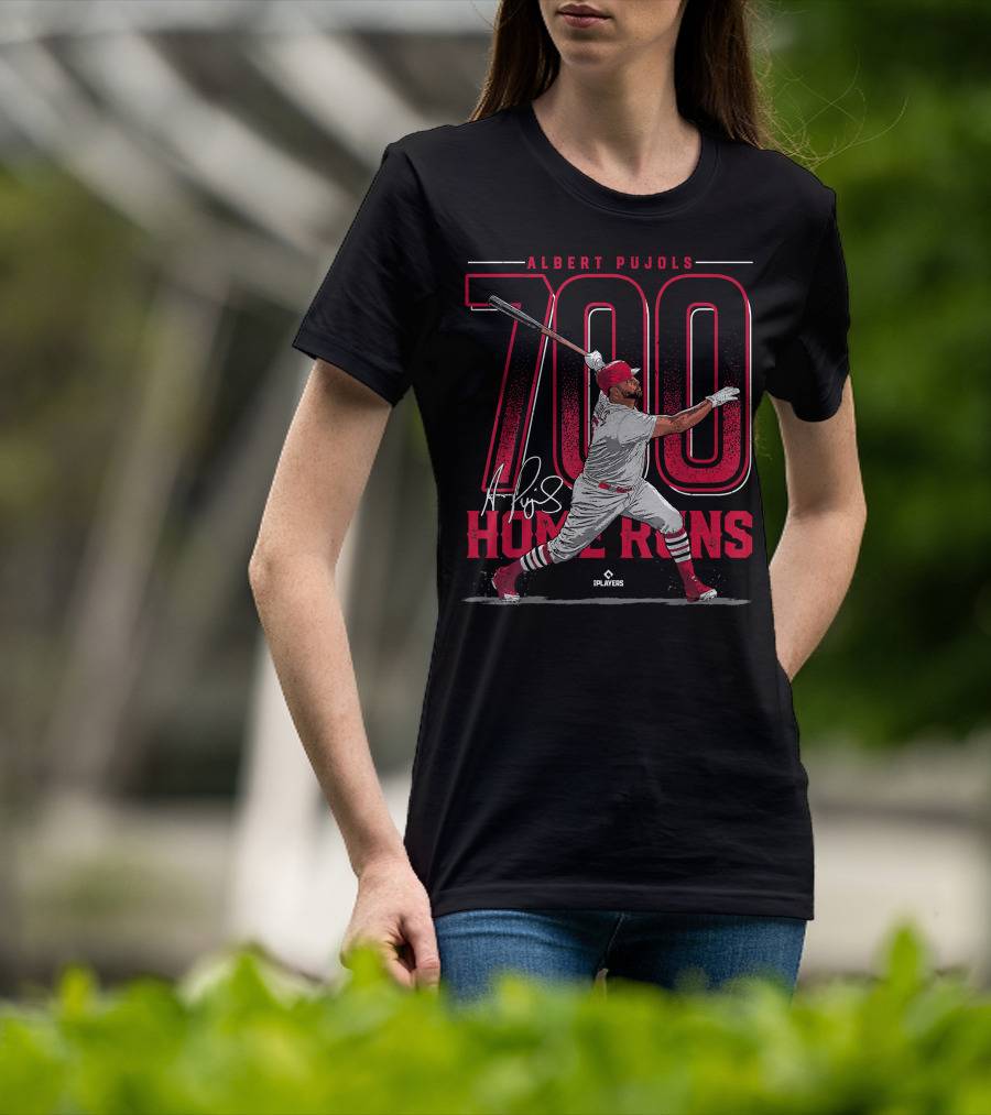 Albert Pujols 700 Home Runs St Louis Baseball MLBPA Players T-Shirt