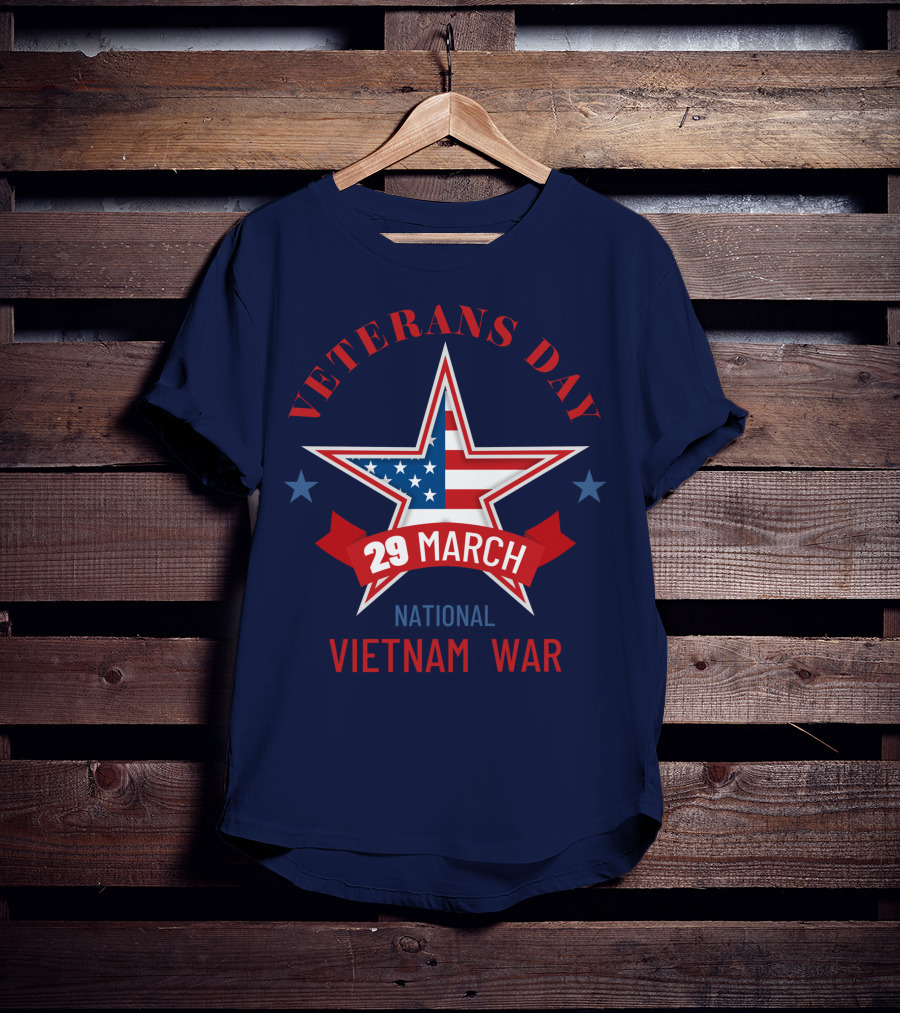Veterans Day 29 March National Vietnam War USA Flag Star T-Shirt