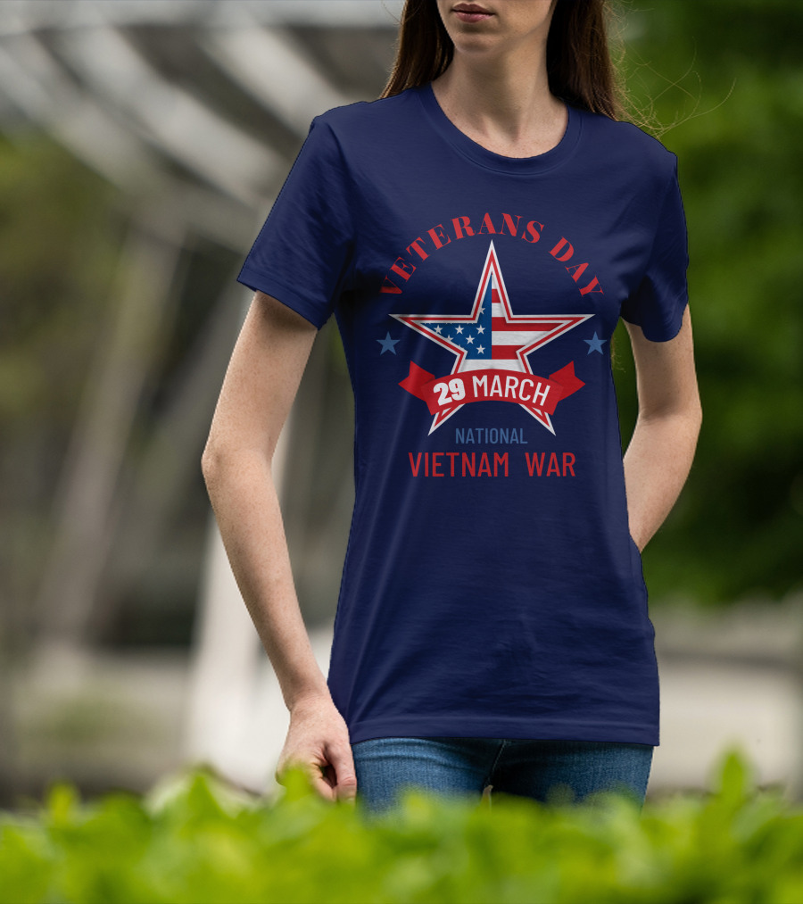 Veterans Day 29 March National Vietnam War USA Flag Star T-Shirt
