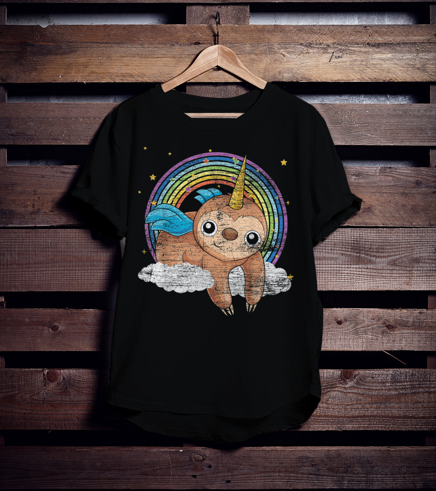 Slothicorn Unicorn Rainbow Magical Animal Zoo Lover T-Shirt