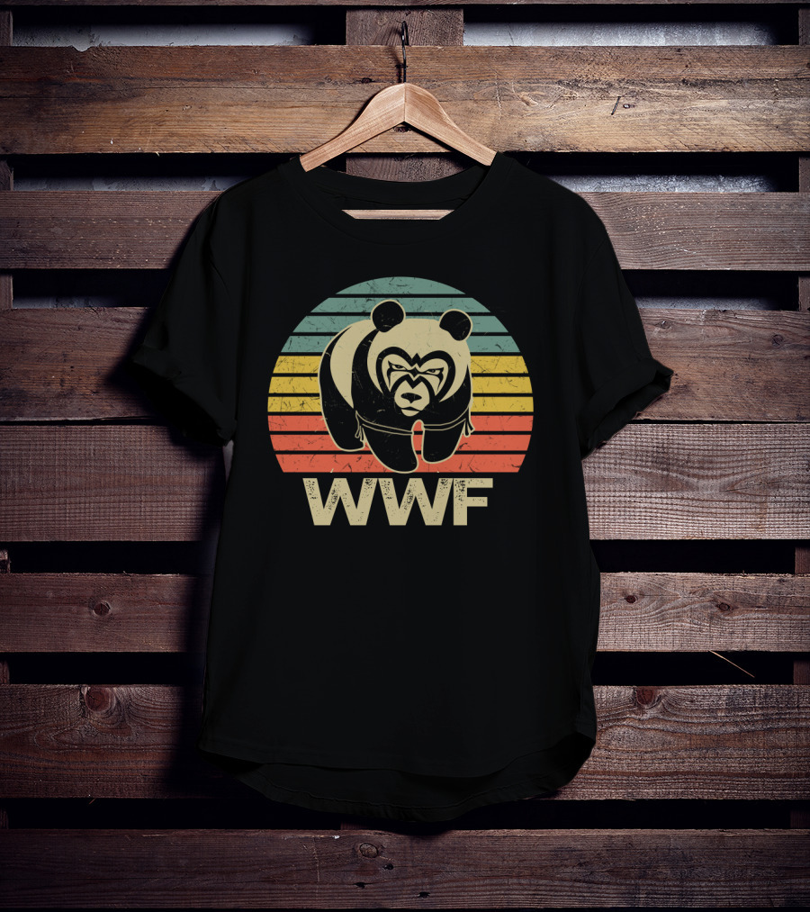 WWF Retro Striped Panda T-Shirt