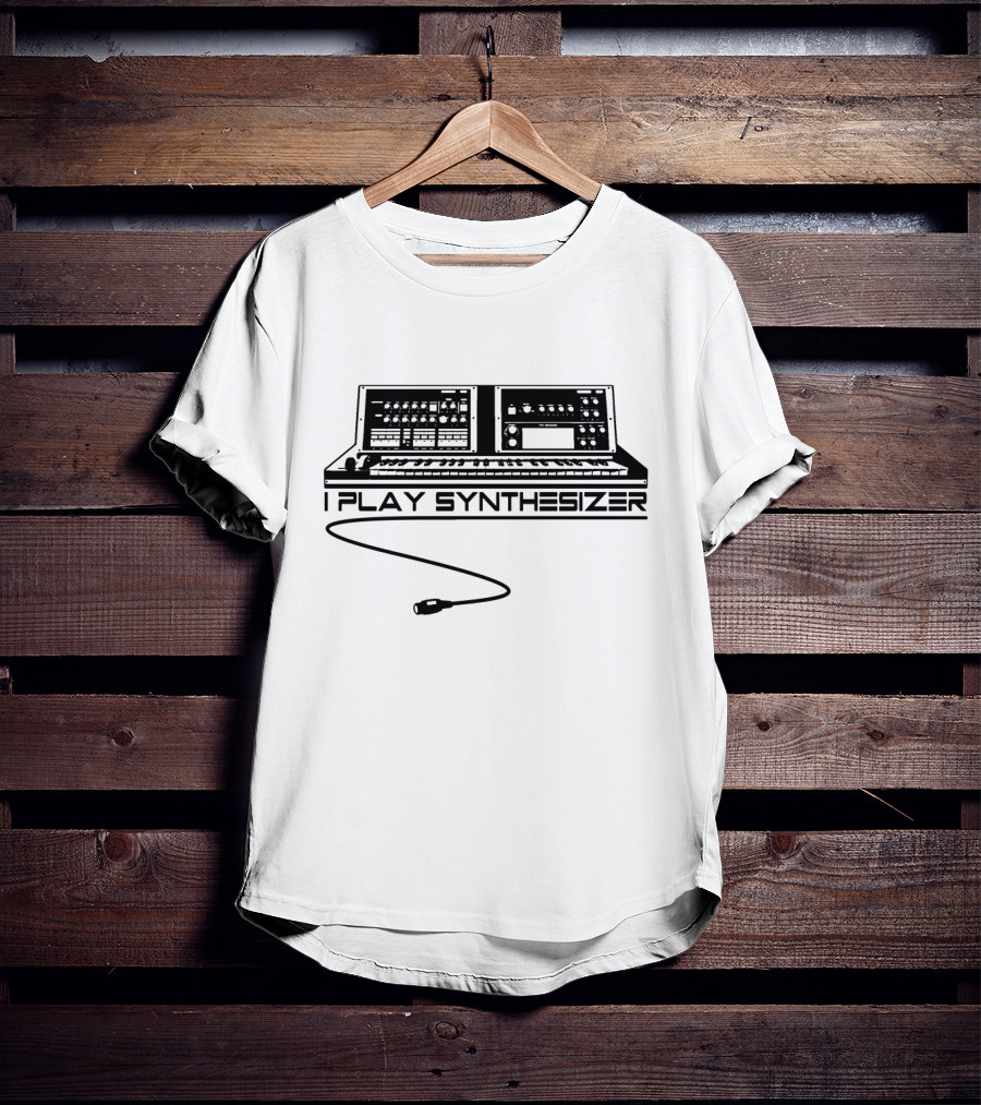 I Play Synthesizer Keyboard Cable T-Shirt