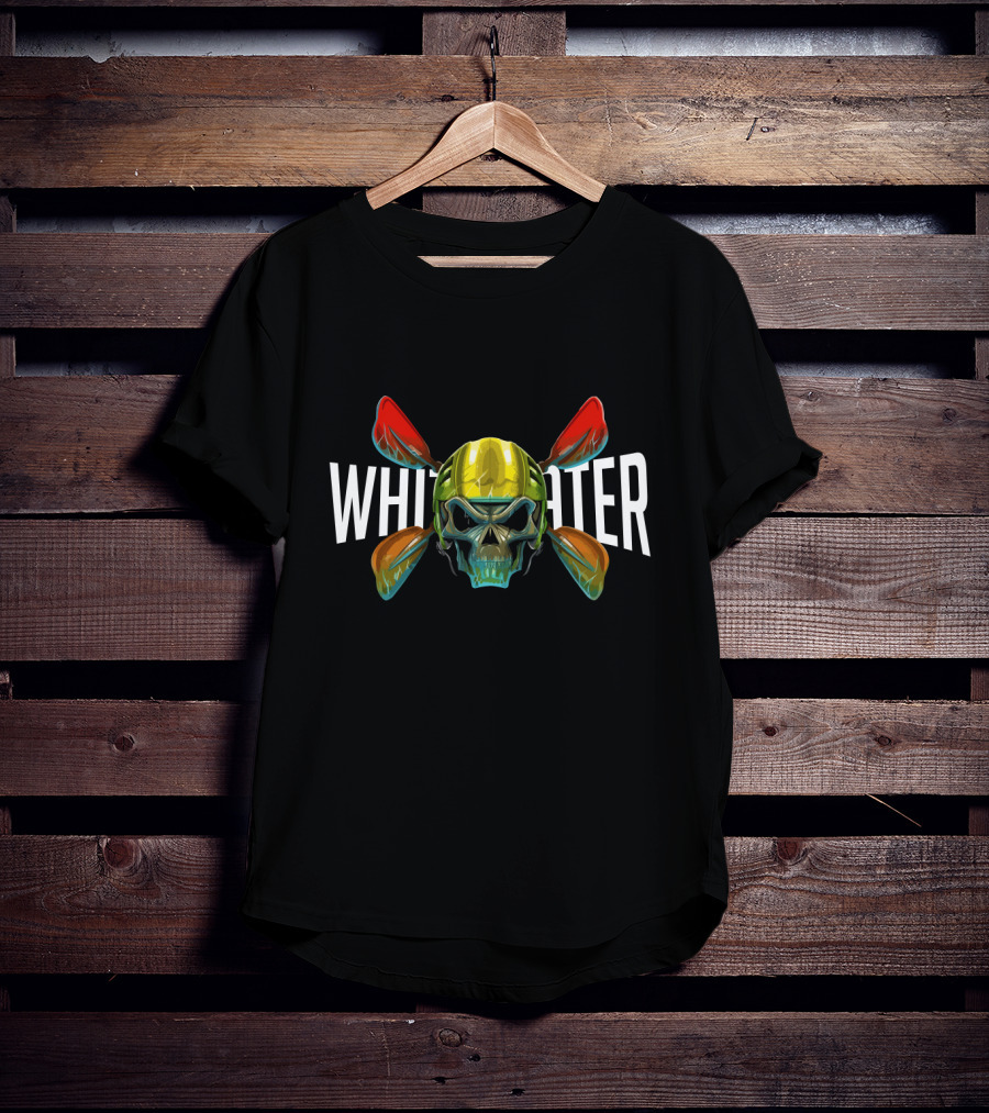 Whitewater Kayak Paddle Skull T-Shirt