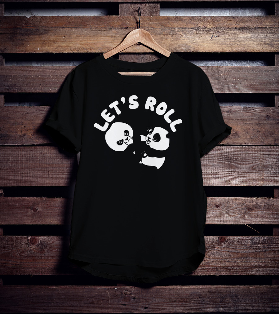 Let's Roll Jiu Jitsu Panda Duo Playful Grappling T-Shirt