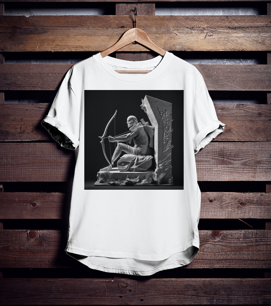Ong Gia 3 Copy Old Man Archer Statue T-Shirt