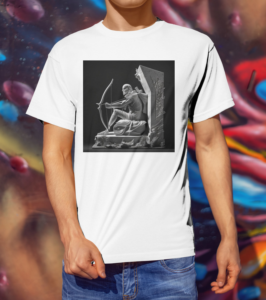 Ong Gia 3 Copy Old Man Archer Statue T-Shirt