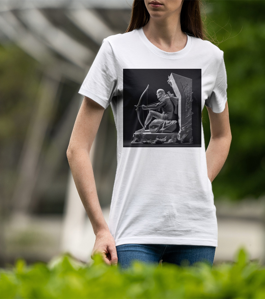 Ong Gia 3 Copy Old Man Archer Statue T-Shirt