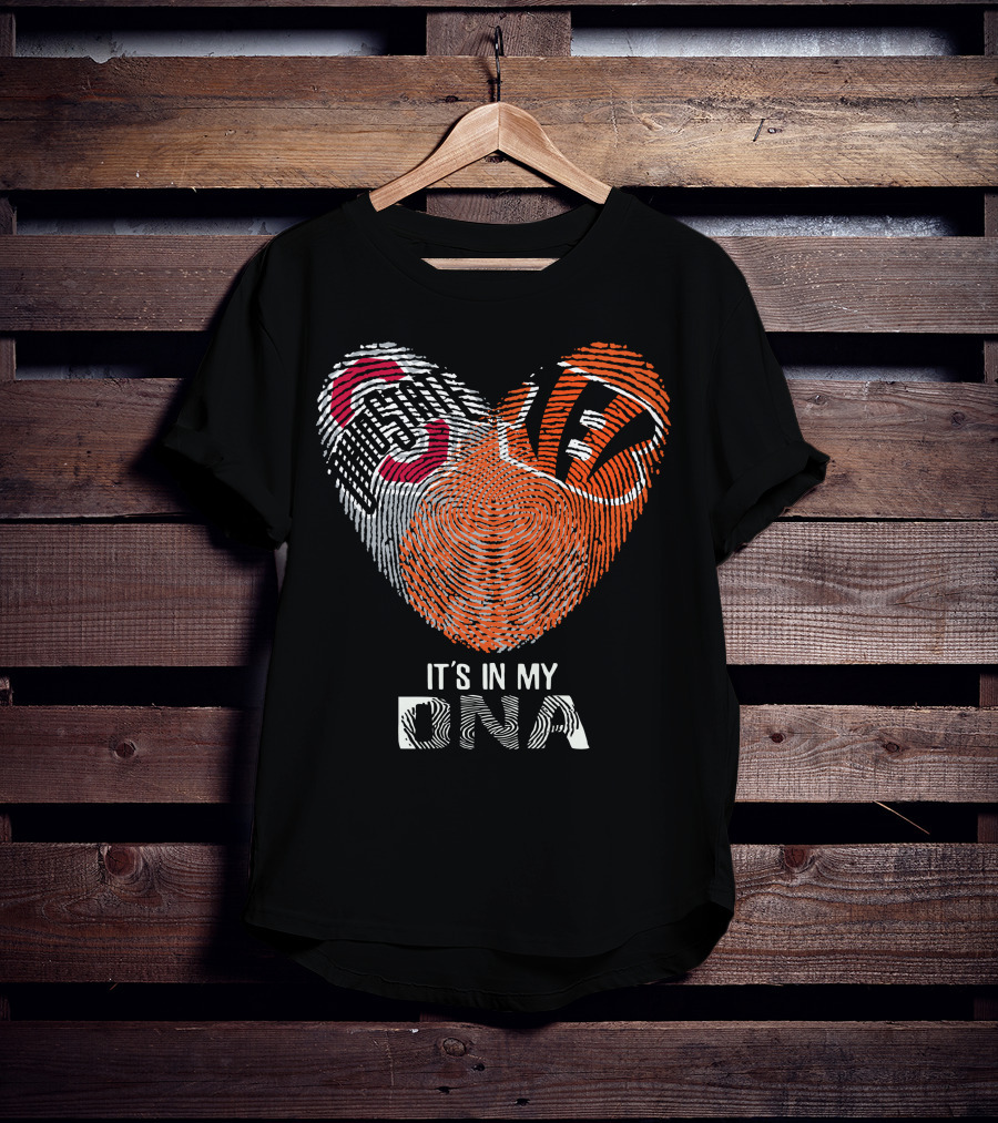 Bengals Ohio State Buckeyes Heart It's In My Dna T-Shirt