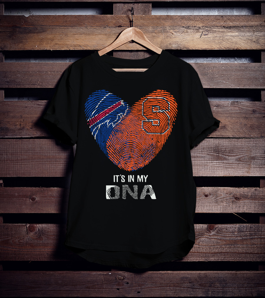 Bills Syracuse It's In My DNA Heart Fingerprint T-Shirt