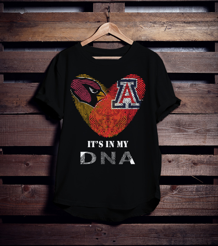 Cardinals Arizona Wildcats Heart It's In My DNA T-Shirt