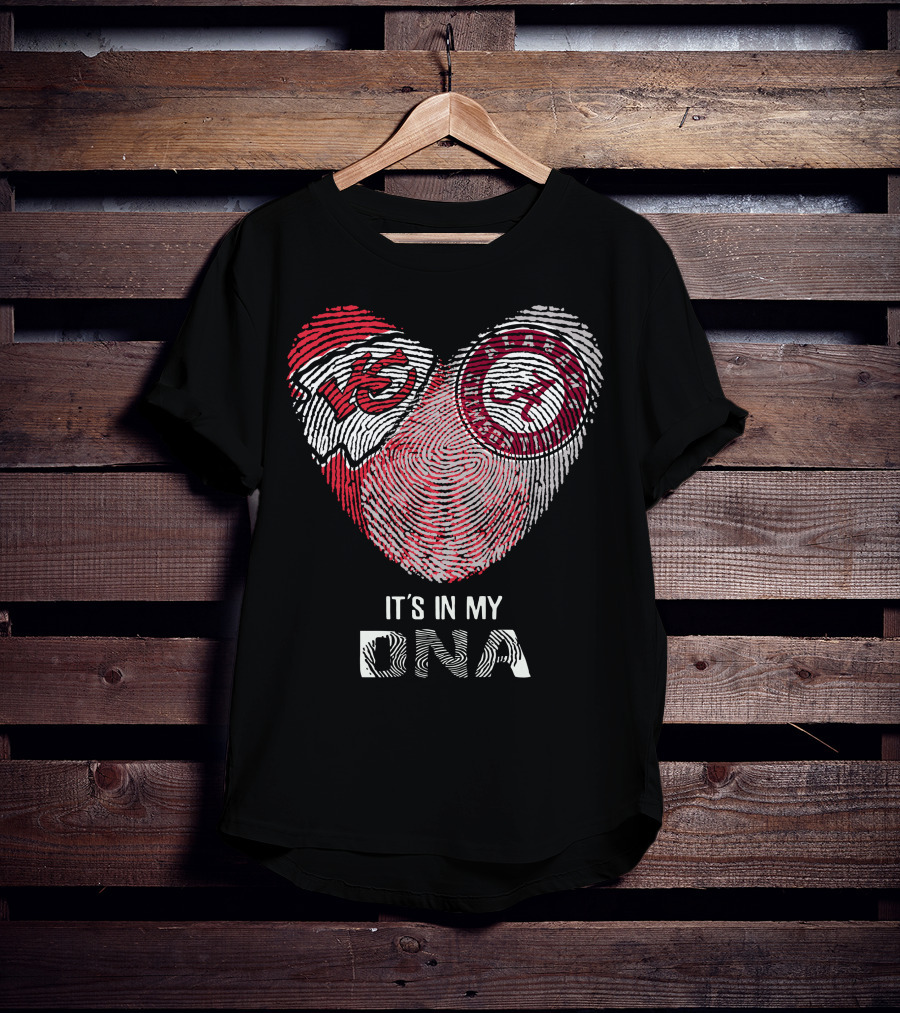 Chiefs Alabama It's In My DNA Fingerprint T-Shirt