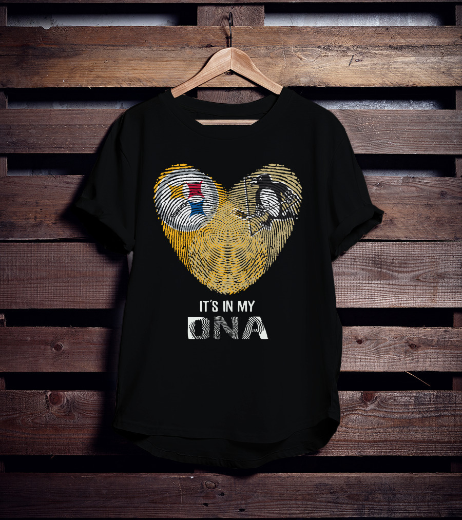 Steelers Penguins Heart It's In My DNA T-Shirt