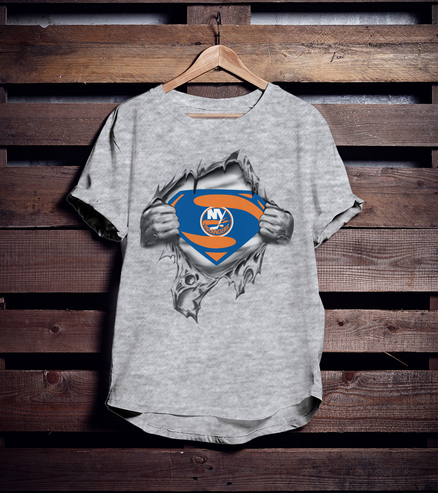 New York Islanders Superman Logo Emblem T-Shirt