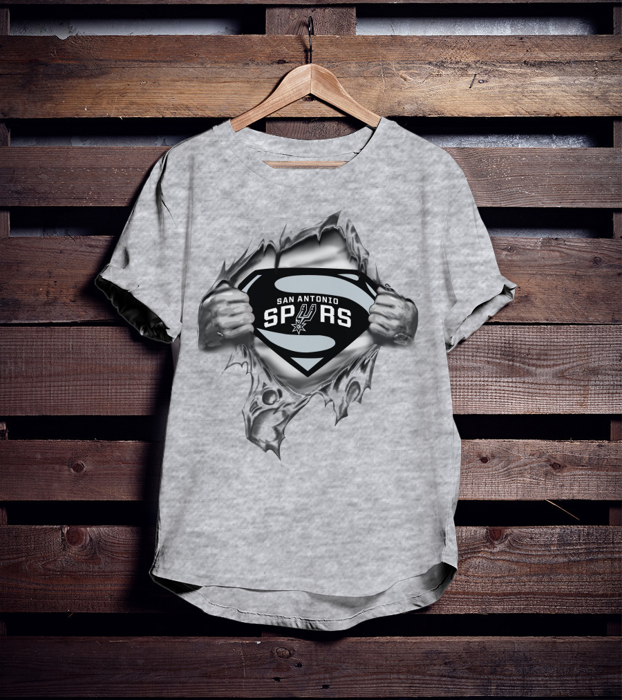 San Antonio Spurs Superman Logo Burst T-Shirt