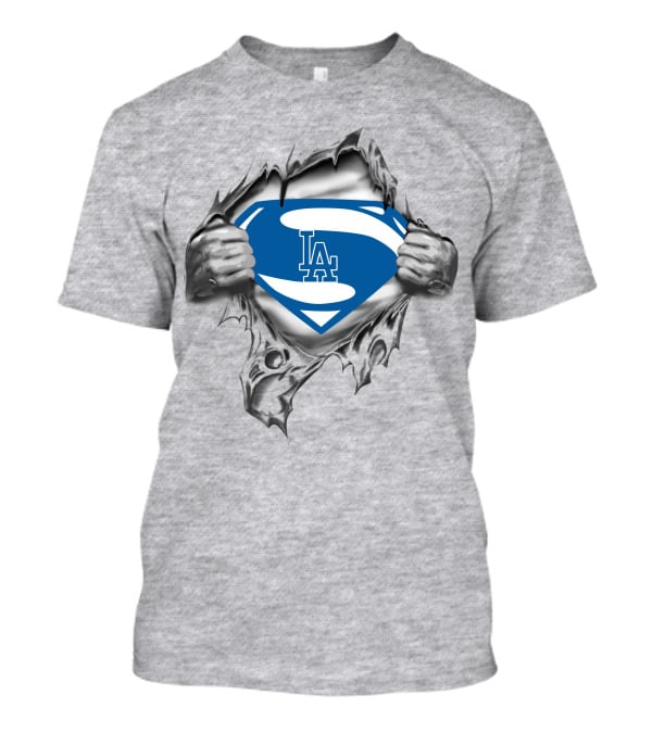La Dodgers Superman Logo Breakthrough Hero T-Shirt