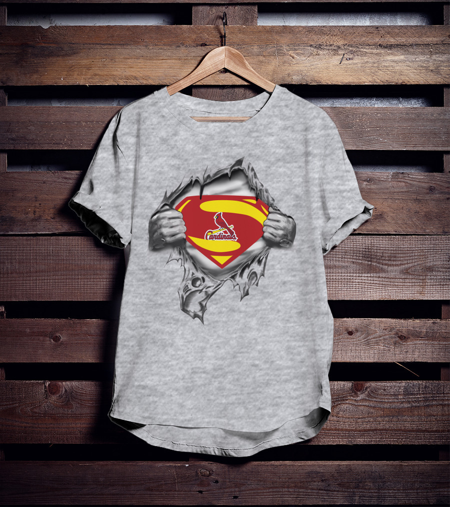 St Louis Cardinals Superman Logo Mashup T-Shirt