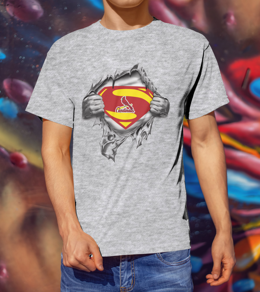 St Louis Cardinals Superman Logo Mashup T-Shirt