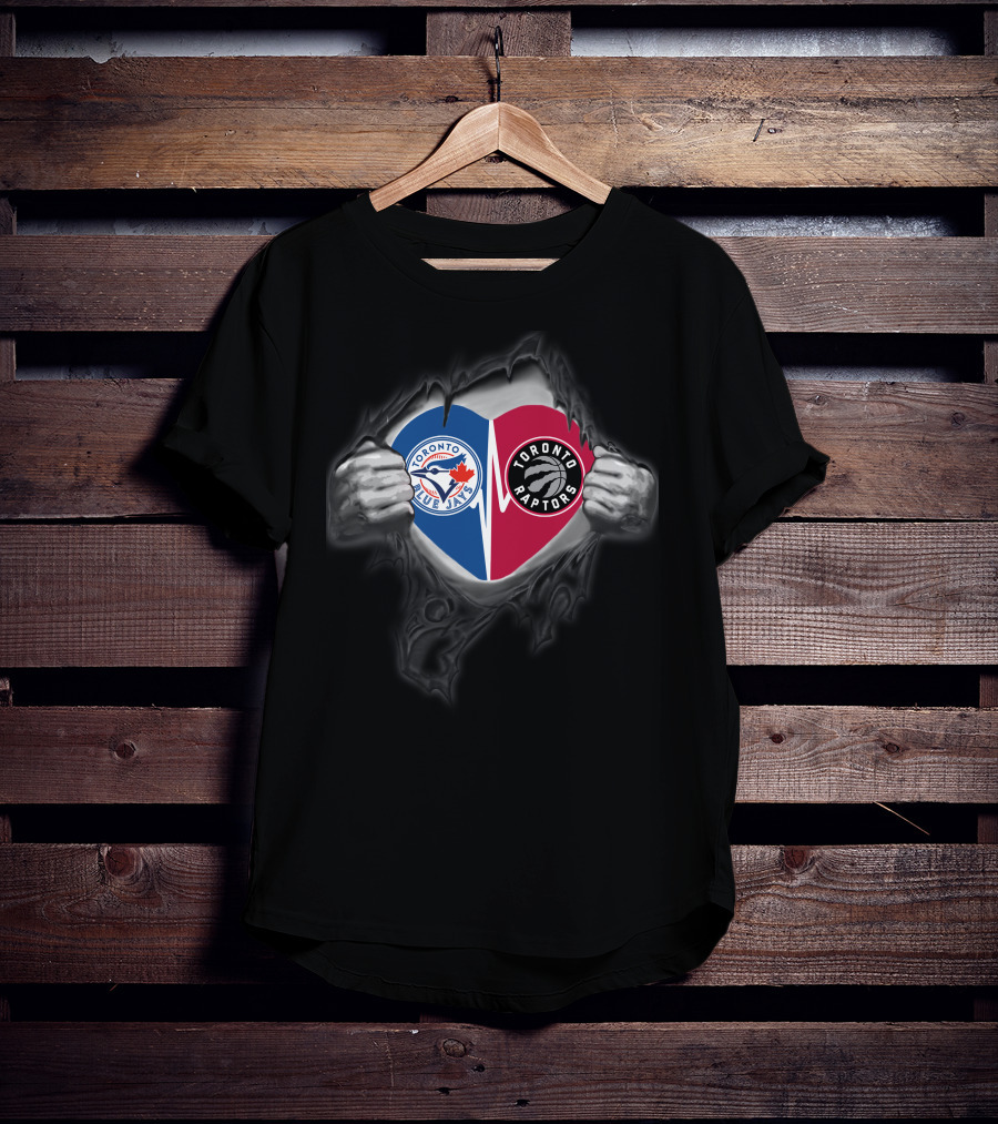 Toronto Blue Jays And Raptors Heart T-Shirt