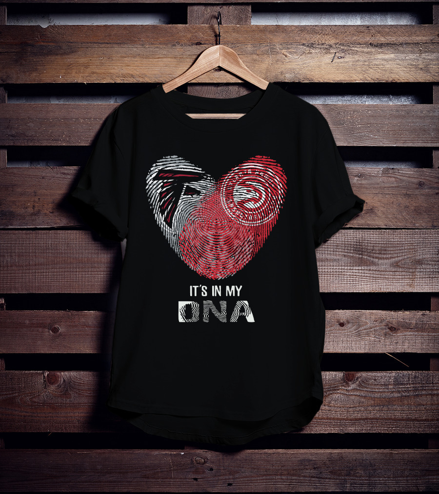 Falcons Atlanta Hawks Fingerprint It's In My Dna T-Shirt