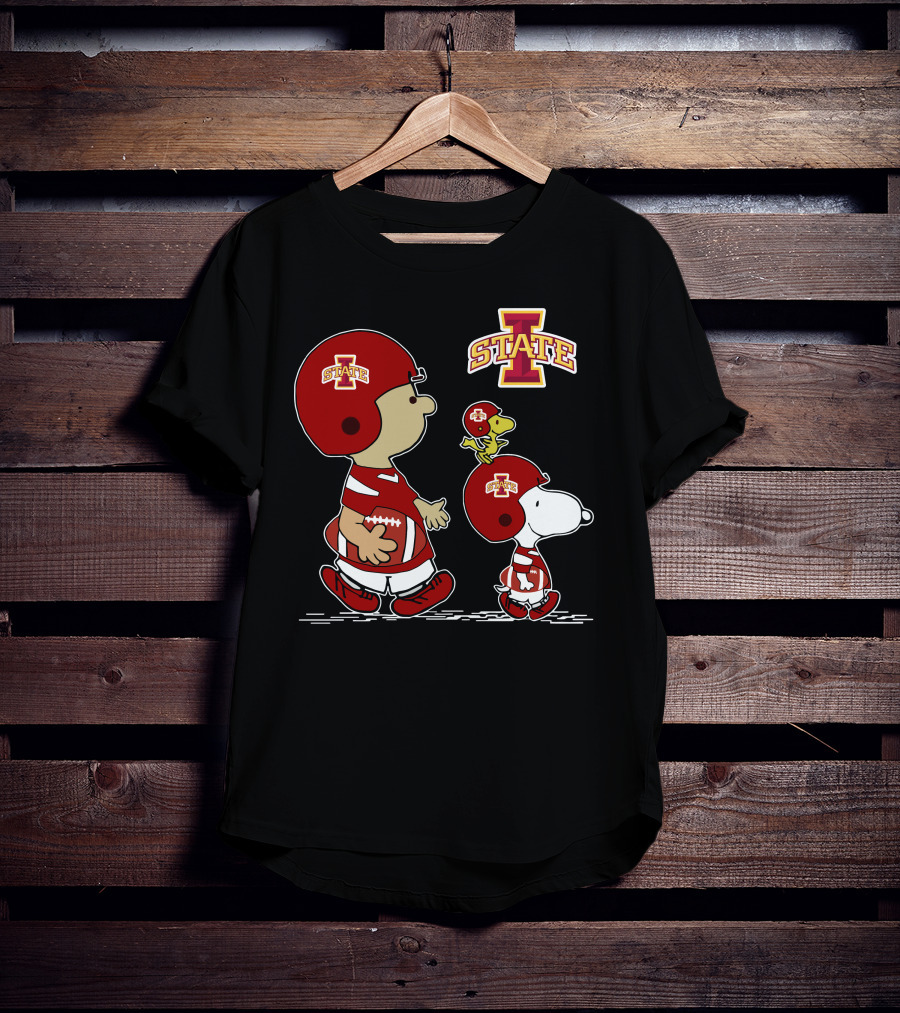 Iowa State Cyclones Snoopy And Woodstock Football Gear T-Shirt