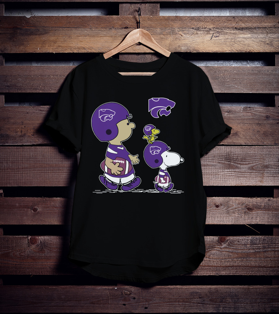 Kansas State Wildcats Snoopy Woodstock Football Team Spirit Fan Gear T-Shirt