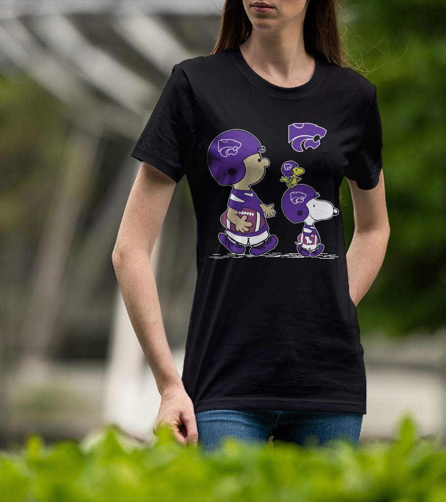 Kansas State Wildcats Snoopy Woodstock Football Team Spirit Fan Gear T-Shirt