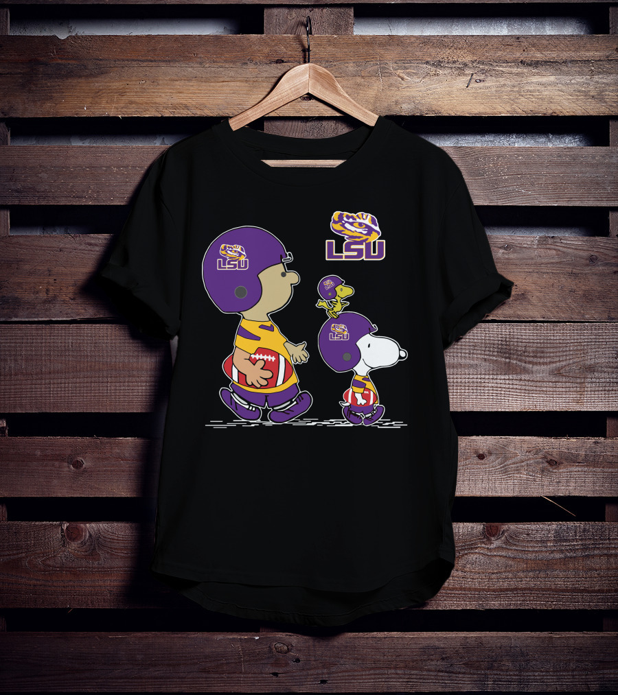 LSU Tigers Snoopy Woodstock Football Players T-Shirt