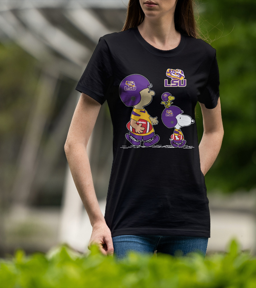 LSU Tigers Snoopy Woodstock Football Players T-Shirt