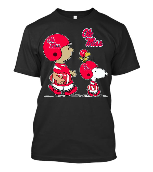 Ole Miss Football Snoopy And Woodstock Team Spirit T-Shirt