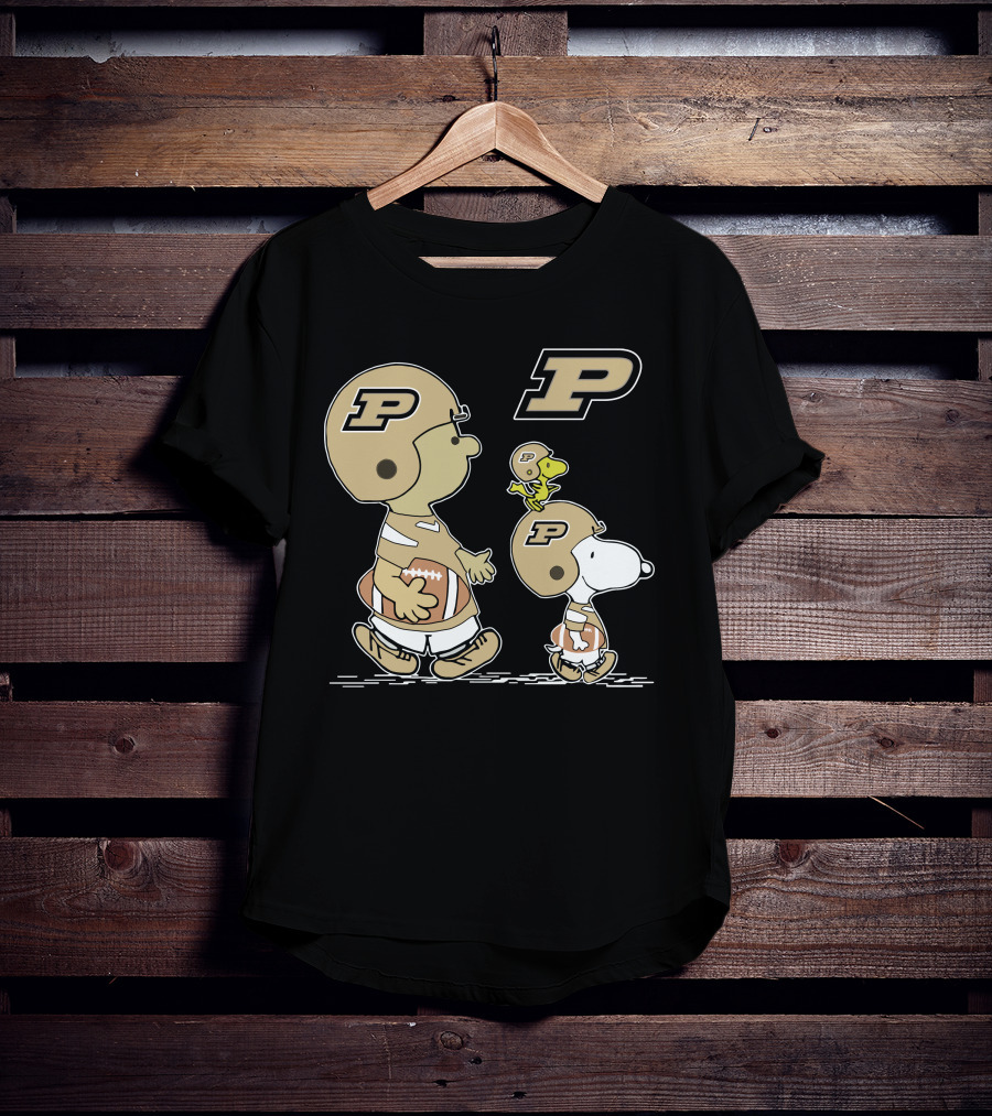 Purdue Peanuts Snoopy Football Helmet T-Shirt