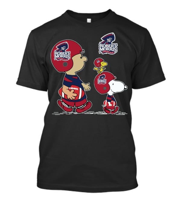 Robert Morris Colonials Snoopy Football Helmet T-Shirt