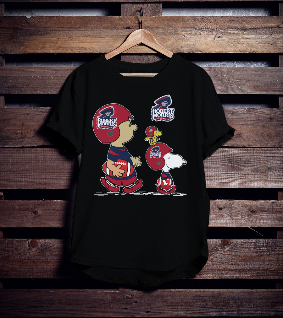 Robert Morris Colonials Snoopy Football Helmet T-Shirt