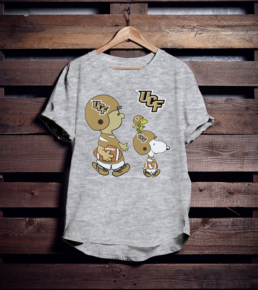 UCF Snoopy Football Charlie Woodstock Helmet Peanuts T-Shirt