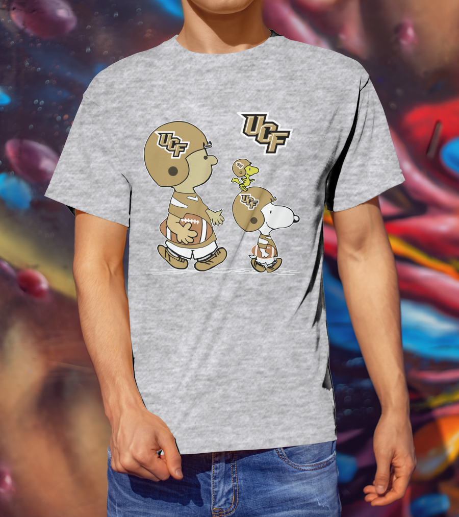 UCF Snoopy Football Charlie Woodstock Helmet Peanuts T-Shirt