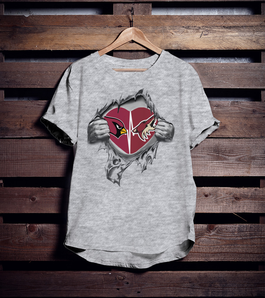 Cardinals Coyotes Heartbeat Loyalty T-Shirt
