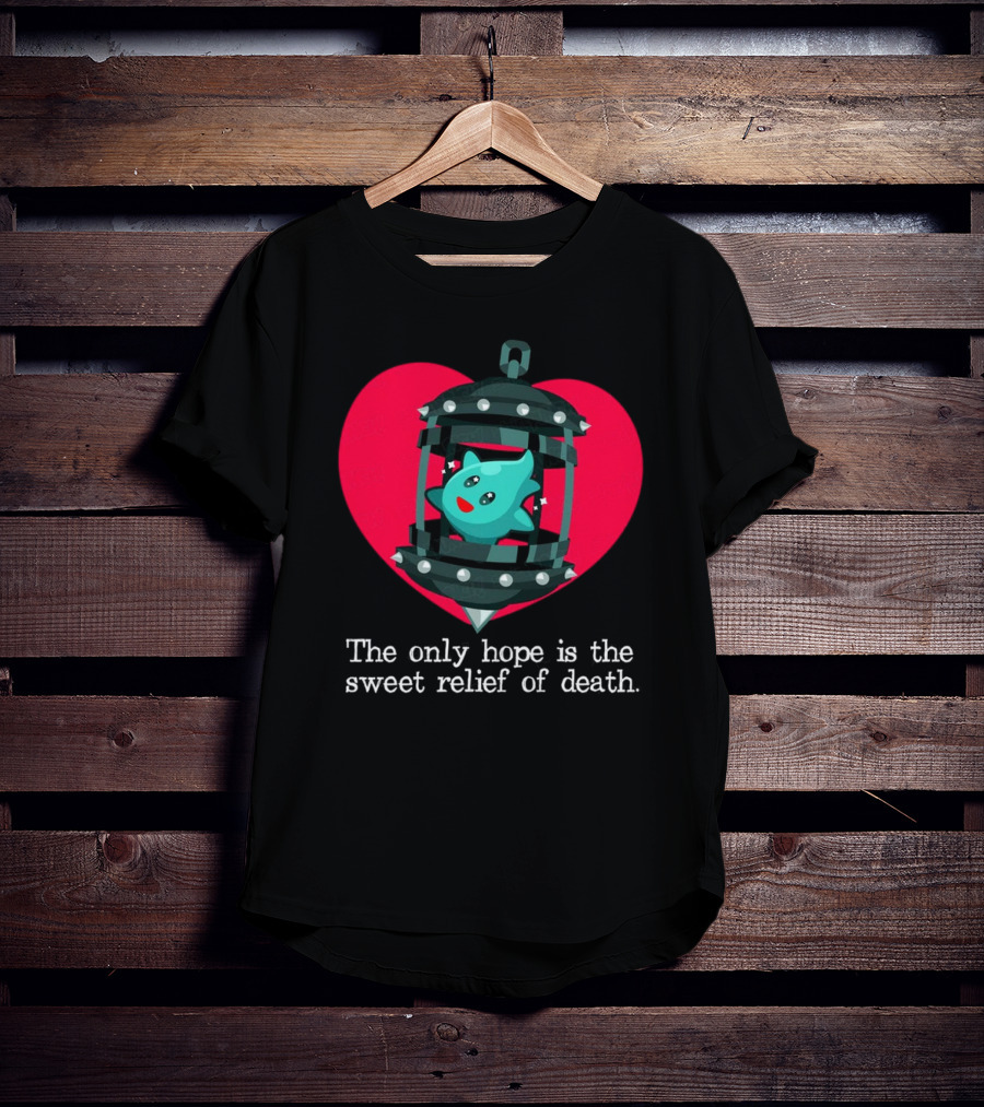 Sweet Relief Of Death With Heart And Caged Cute Ghost T-Shirt