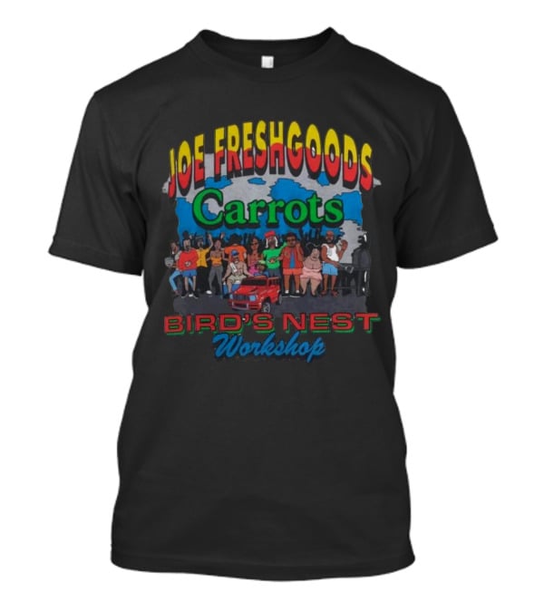 Joe Freshgoods Carrots Bird's Nest Workshop Group Scene T-Shirt