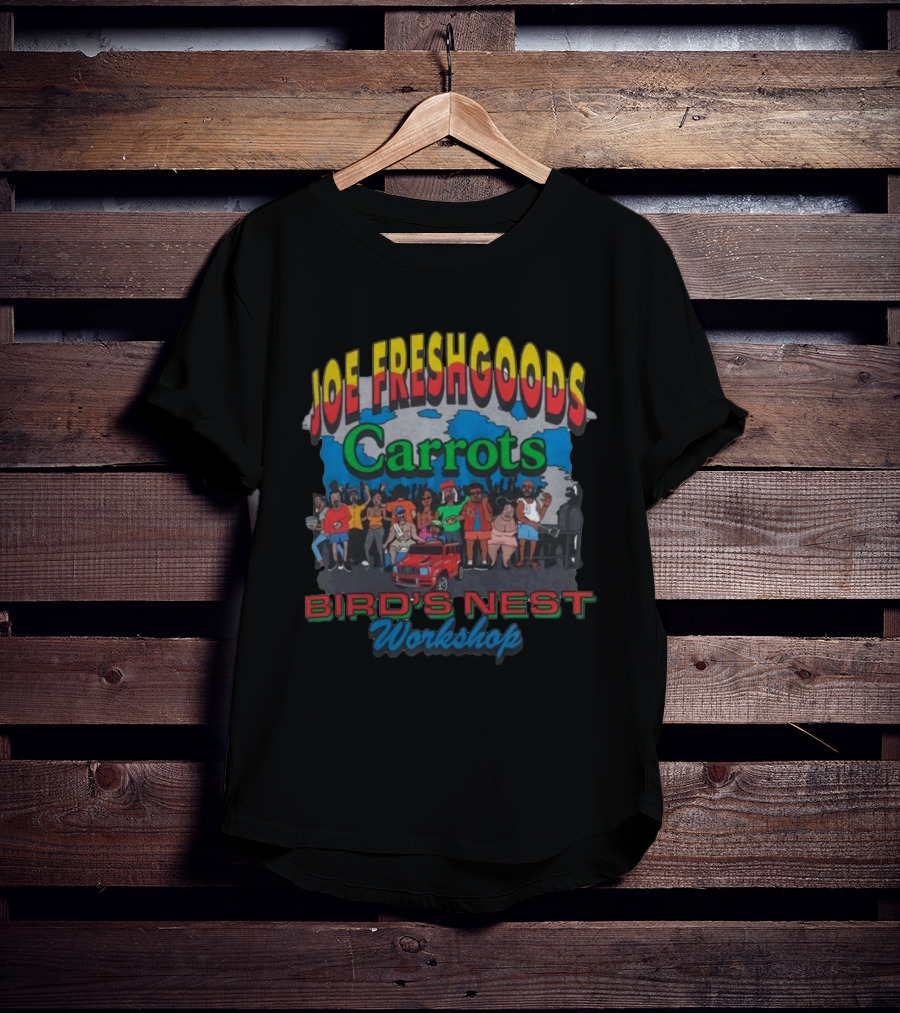 Joe Freshgoods Carrots Bird's Nest Workshop Group Scene T-Shirt