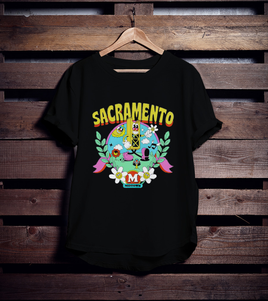 University Of Sacramento Midtown Cartoon Crest T-Shirt