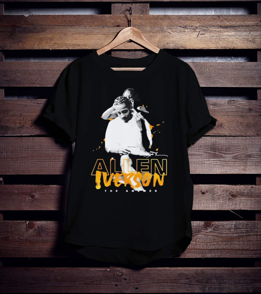 Allen Iverson The Answer Philadelphia 76ers Braided By His Mom Signature T-Shirt