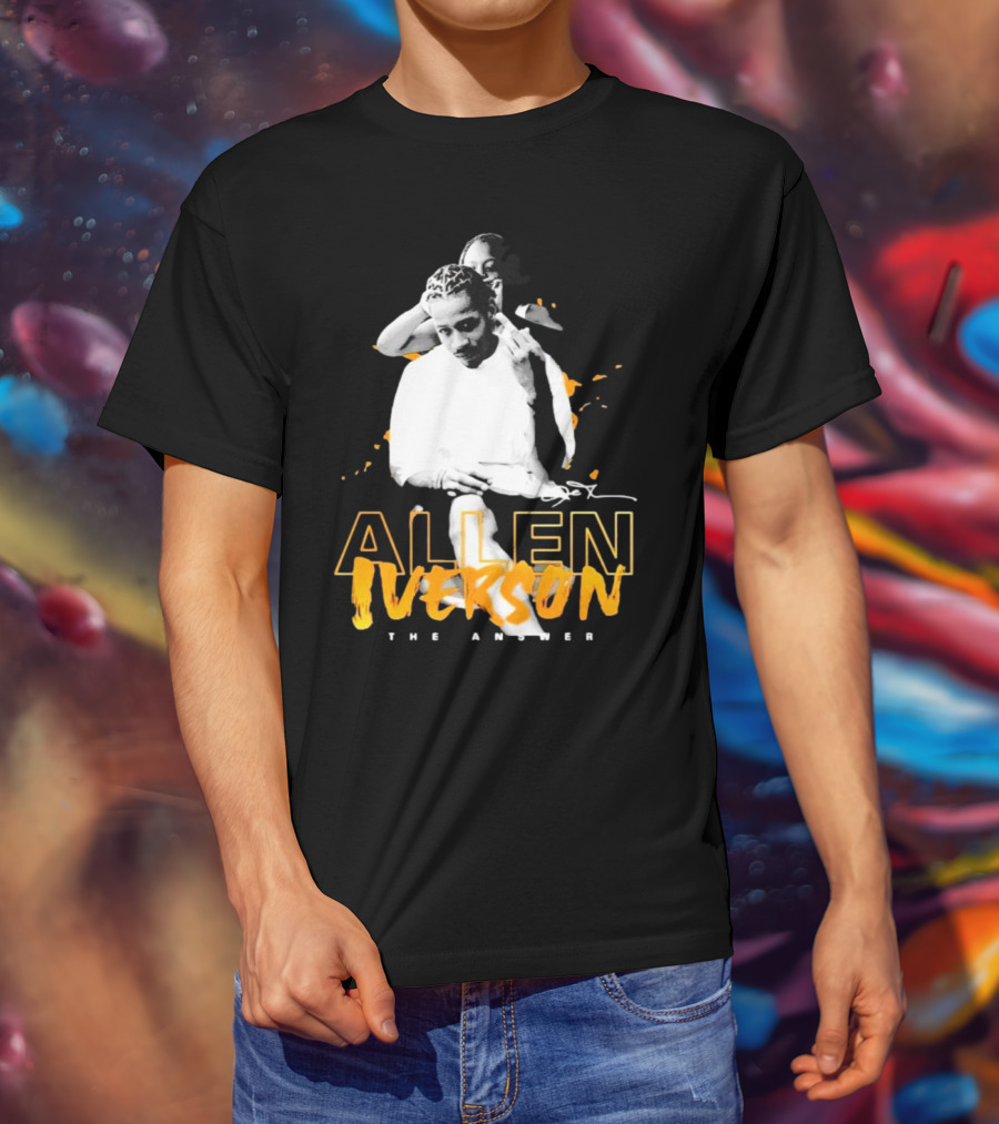 Allen Iverson The Answer Philadelphia 76ers Braided By His Mom Signature T-Shirt
