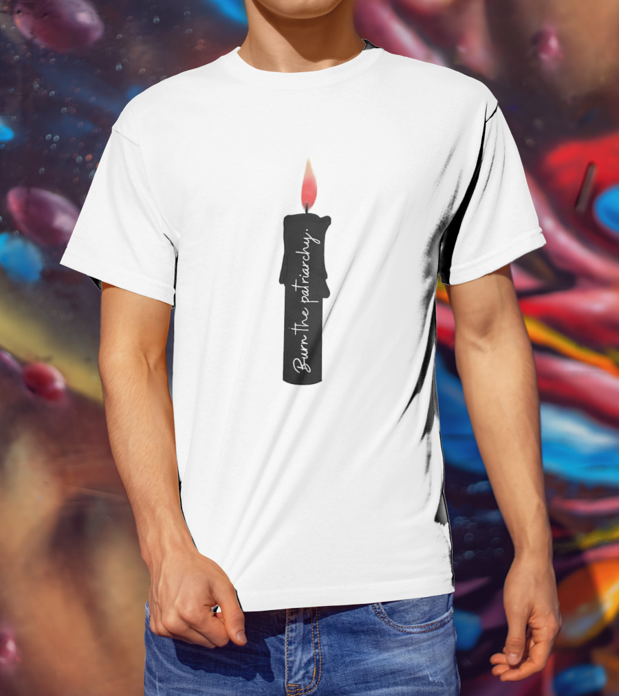 Burn The Patriarchy Candle Flame T-Shirt