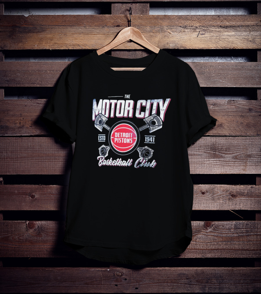 Motor City Detroit Pistons Established 1941 Basketball Club T-Shirt