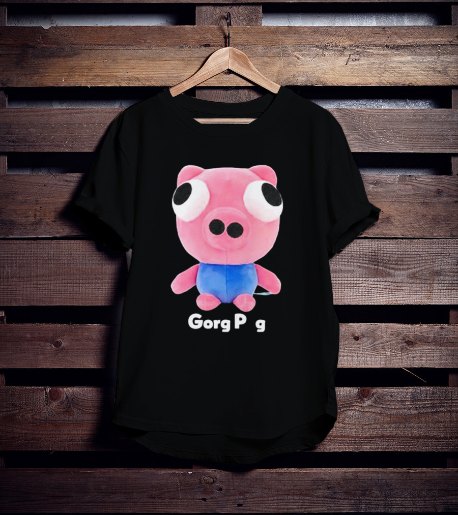 Gorg Pag Pink Pig Character Plush Toy With Blue T-Shirt
